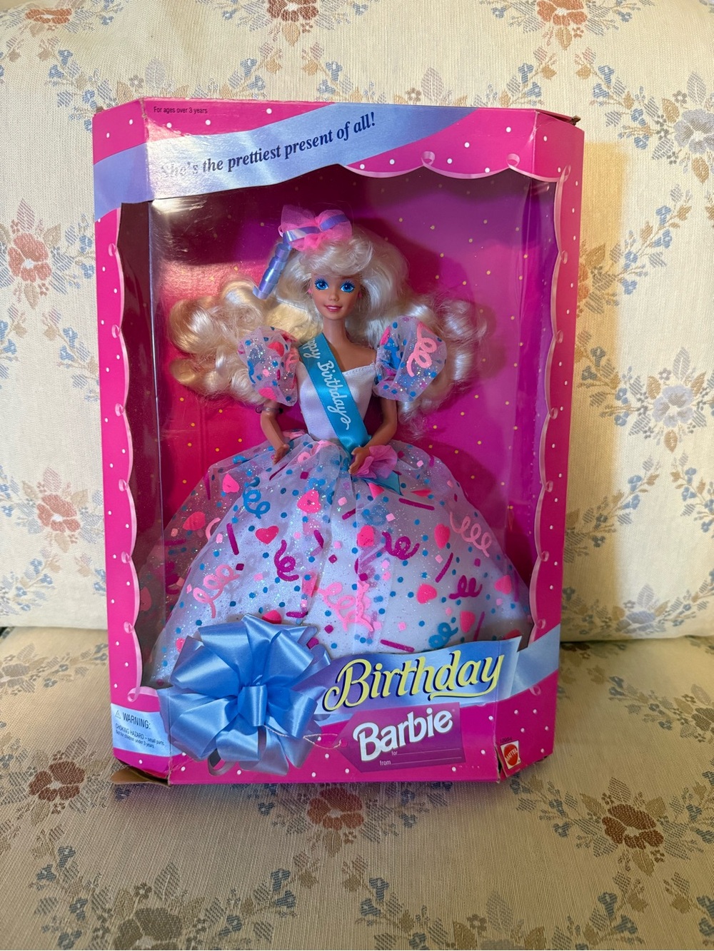 Barbie Birthday Doll in Pink and Blue Celebration Gown